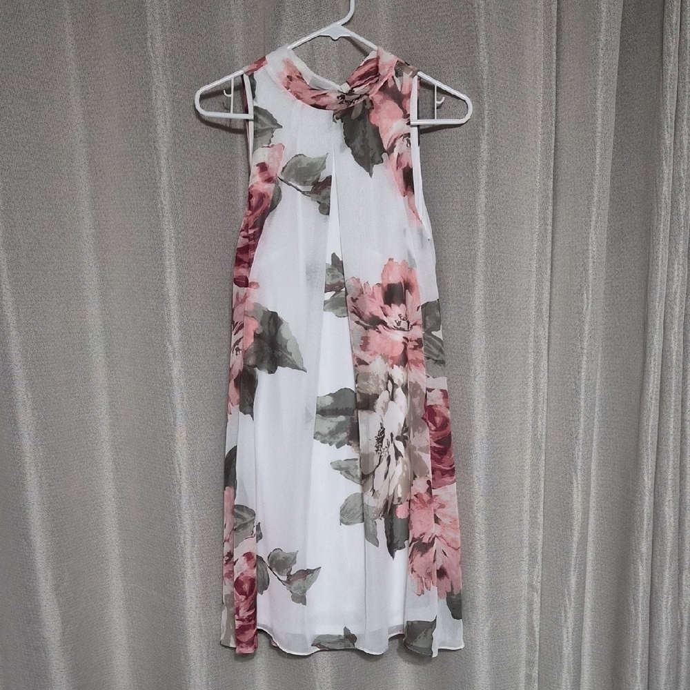 Robbie Bee Pink, Green And Brown Floral Dress Size 4